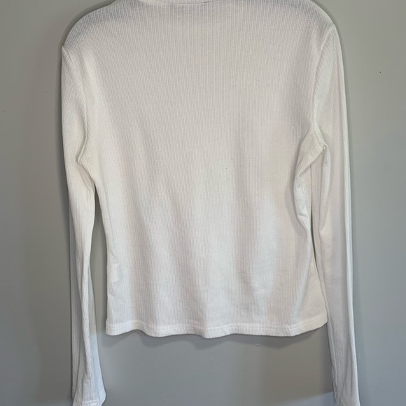 SHEIN Mock-neck Solid Fitted Tee #148 - Picture 6 of 7